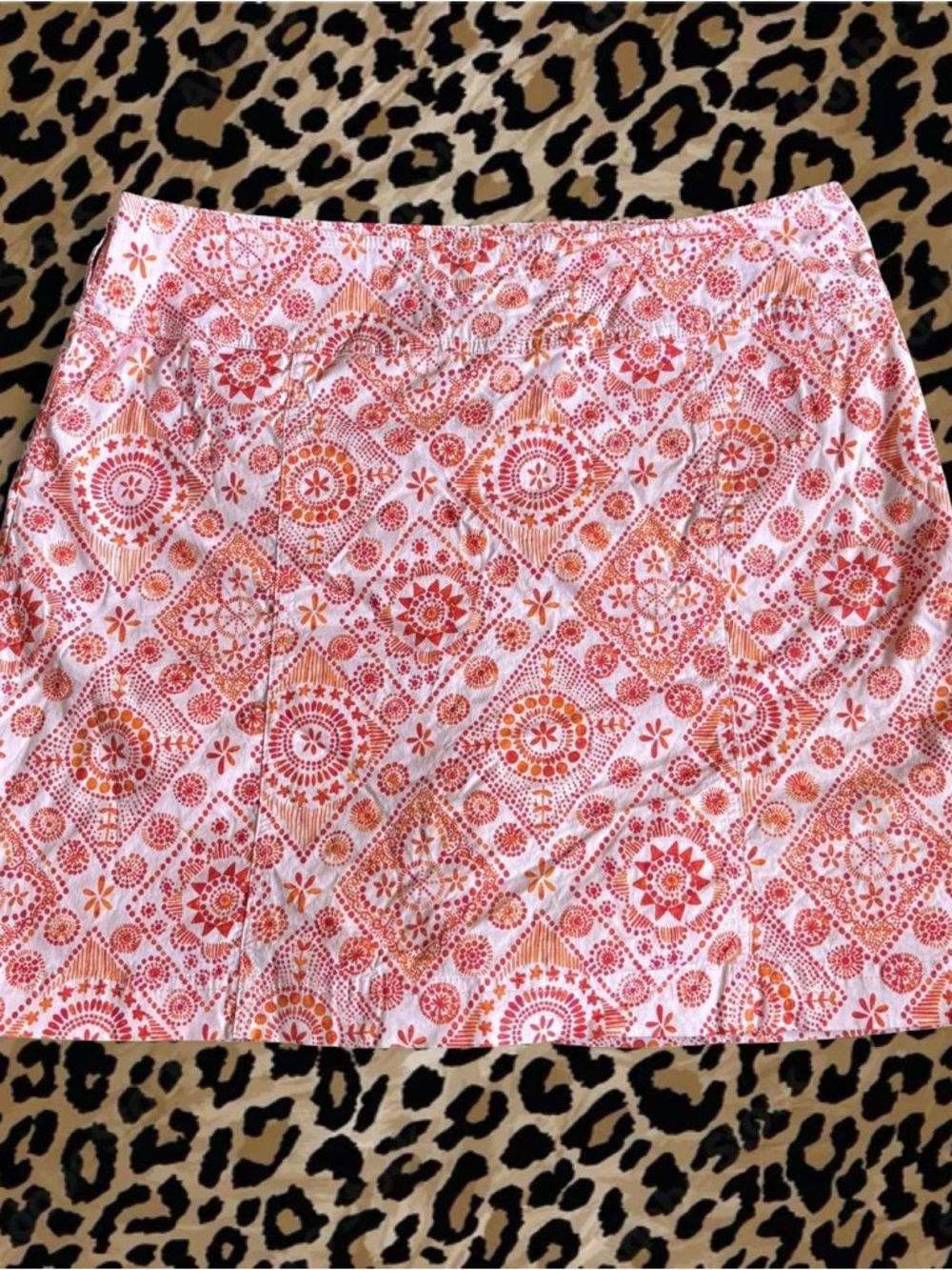 White Stag Pink and Orange Printed Mini Skort
